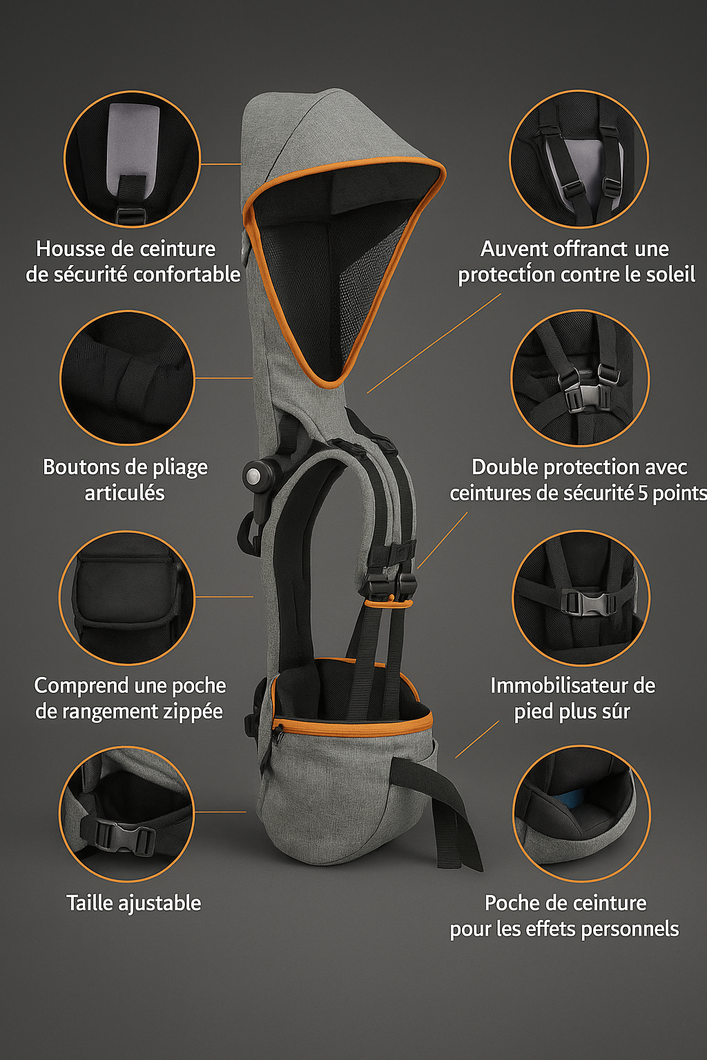 Sac à Dos Randonnée Bébé - Transport Confort Sécurisé | Les Petiots™
