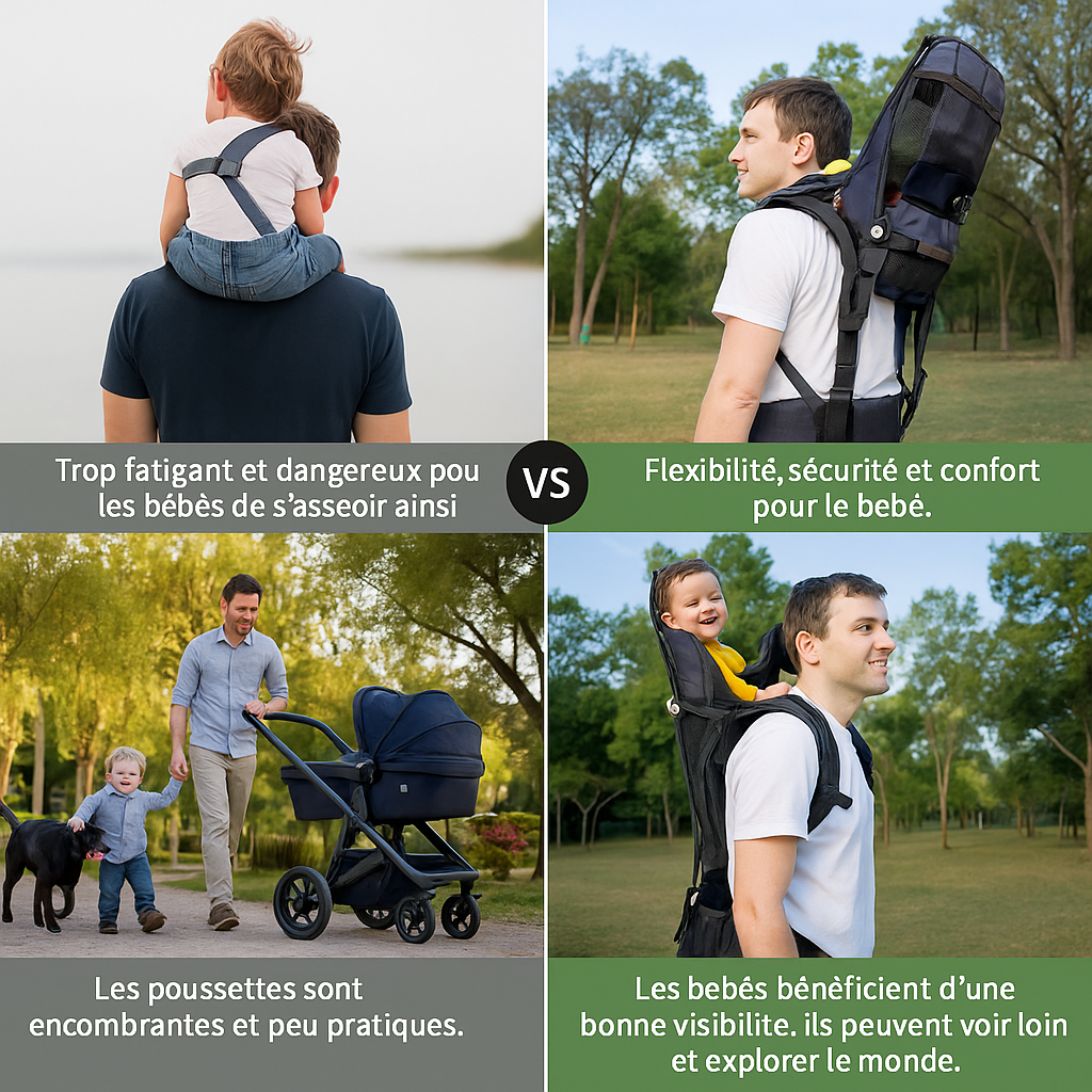 Sac à Dos Randonnée Bébé - Transport Confort Sécurisé | Les Petiots™