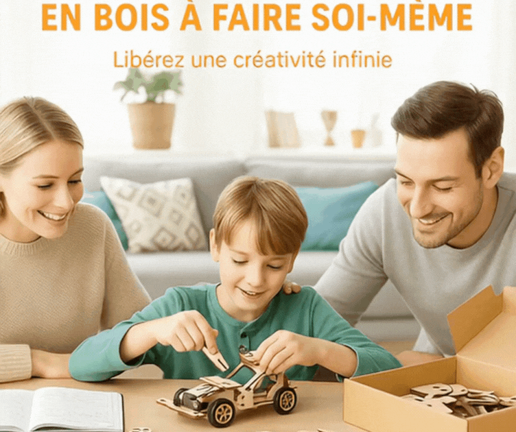 Pack Anniversaire Scientifique Les Petiots — Kit STEM bois, microscope enfant et livre magnétique de fractions, coffret cadeau 6-10 ans