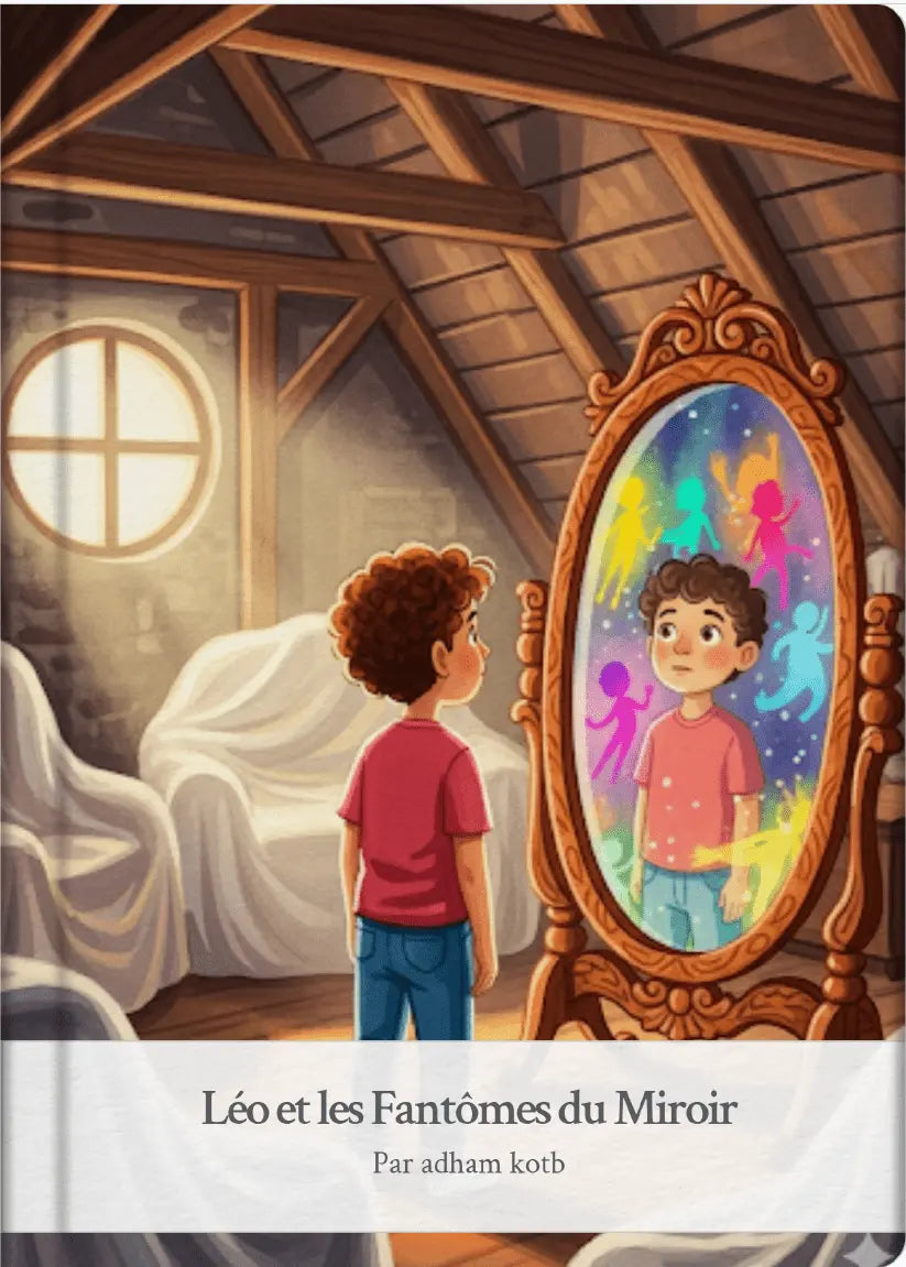 Léo et le Fantôme du Miroir 👻 - Livre Numérique Enfant 3-6 ans - Amitié et Imagination - Les Petiots