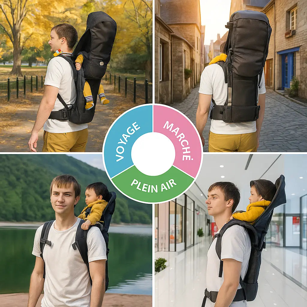 Sac à Dos Randonnée Bébé - Transport Confort Sécurisé | Les Petiots™ - Les Petiots