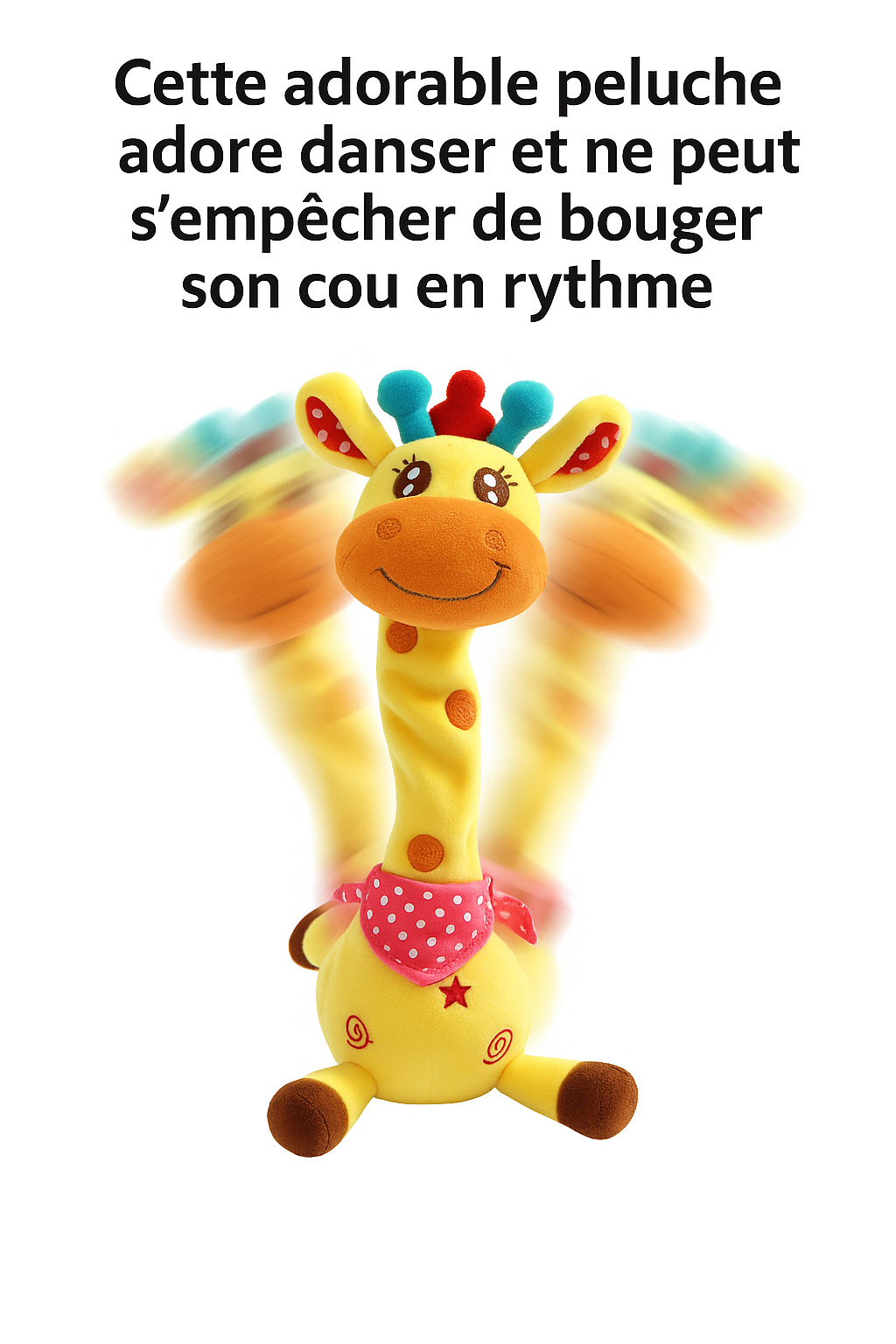 Peluche Girafe Parlante et Dansante – Jouet Éducatif Lumineux Bébé | Les Petiots™