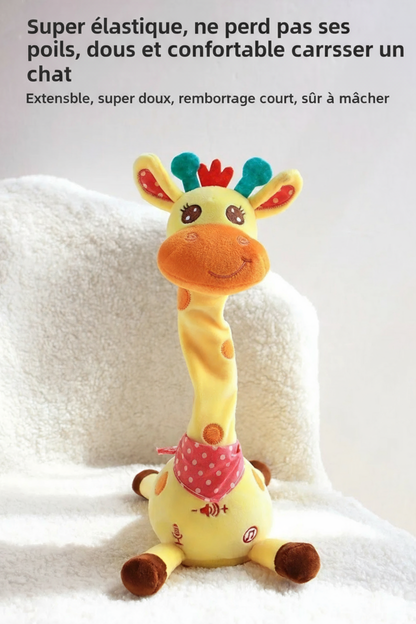 Peluche Girafe Parlante et Dansante – Jouet Éducatif Lumineux Bébé | Les Petiots™