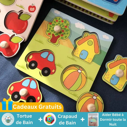 Puzzle Bébé Montessori - Jouet Éducatif Éveil | Les Petiots™