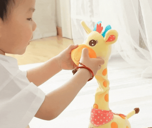 Peluche Girafe Parlante et Dansante – Jouet Éducatif Lumineux Bébé | Les Petiots™