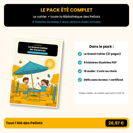 Le Pack Été Les Petiots — cahier + 8 histoires + audio