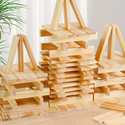 Kit Construction Bois 100 Pièces : Jeu STEM Créatif Enfant | Les Petiots™