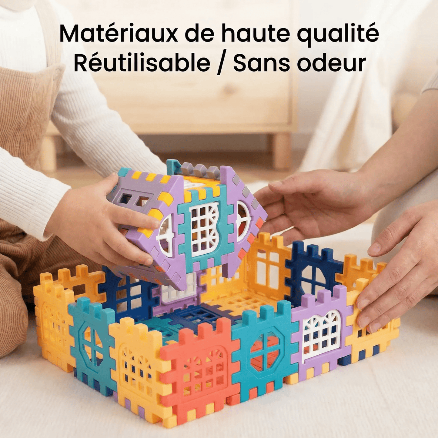 ArchiBlocs Créatifs™ - Blocs de Construction Éducatifs pour Futurs Architectes (STEM) - Les Petiots