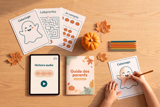 Le pack mensuel du Club Les Petiots : activités à imprimer, histoire audio et guide des parents