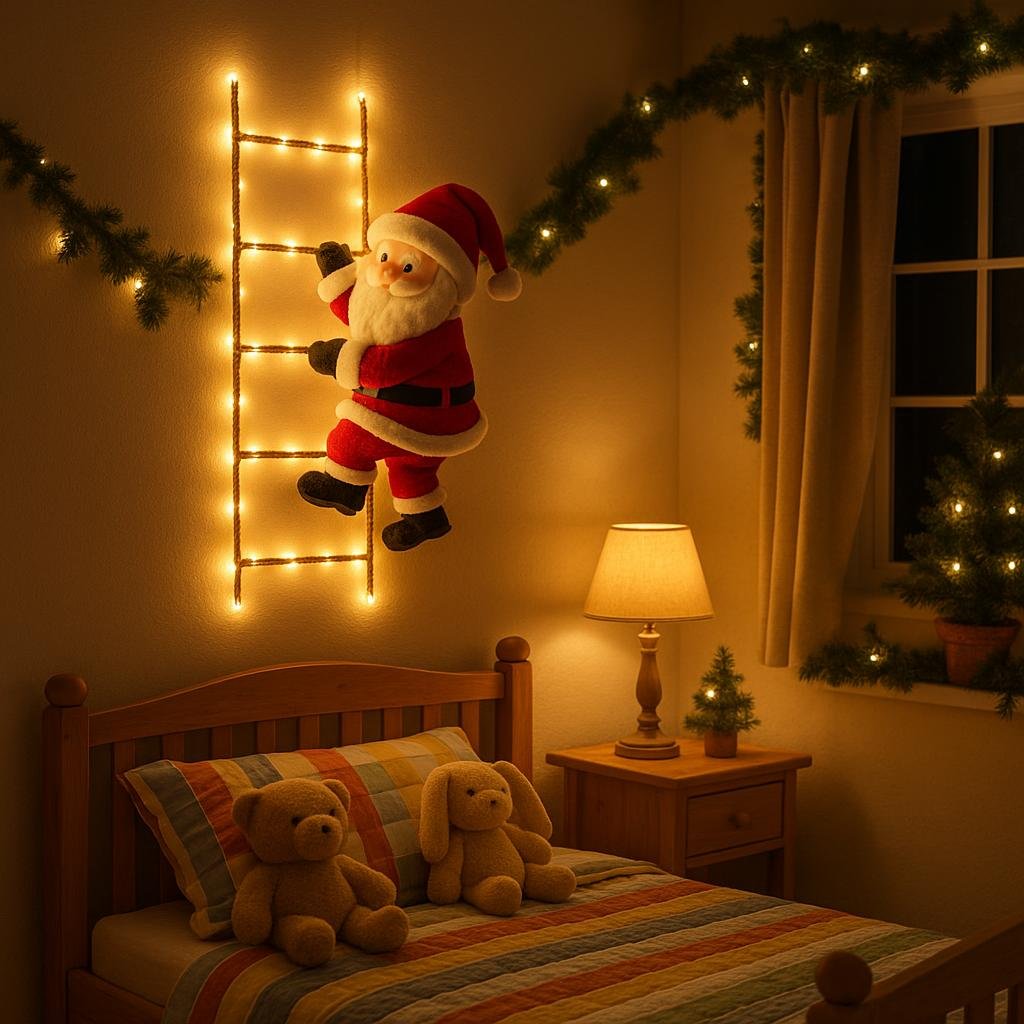 Échelle Lumineuse du Père Noël - Décoration de Noël Magique pour Chambre d'Enfant | Les Petiots™ - Les Petiots