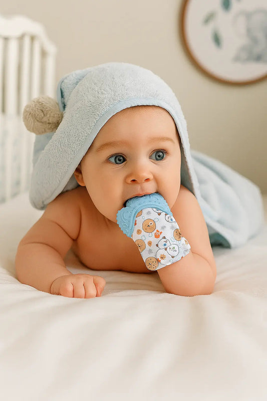 Gants de Dentition Silicone - Jouet Éducatif Bébé Sûr | Les Petiots™ - Les Petiots