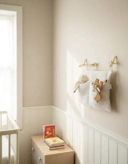 Sac de rangement jouets mural dans une chambre d'enfant — Les Petiots