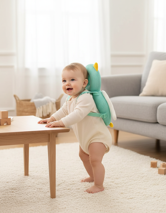 Coussin protecteur bébé — scène premium
