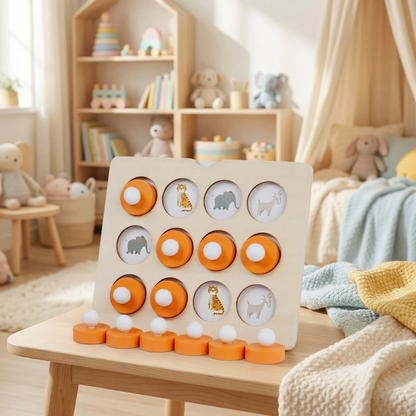 Puzzle Mémoire Bois Montessori | 6 Thèmes Éducatifs | Les Petiots