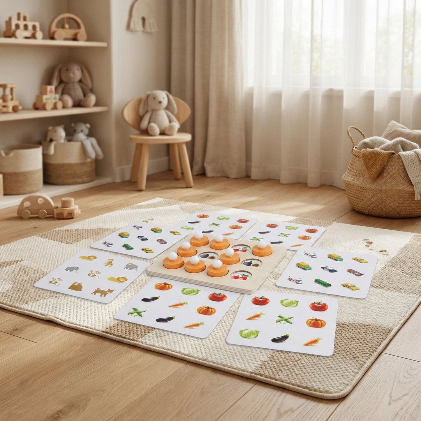Puzzle Mémoire Bois Montessori | 6 Thèmes Éducatifs | Les Petiots