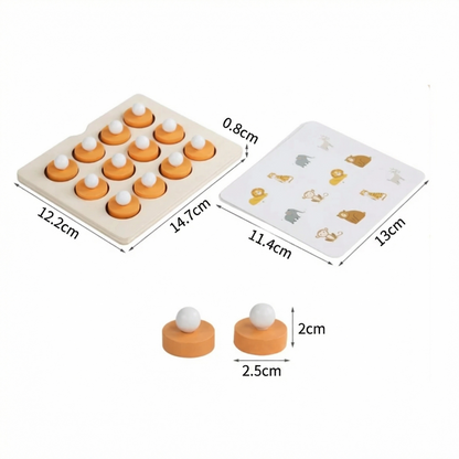 Puzzle Mémoire Bois Montessori | 6 Thèmes Éducatifs | Les Petiots