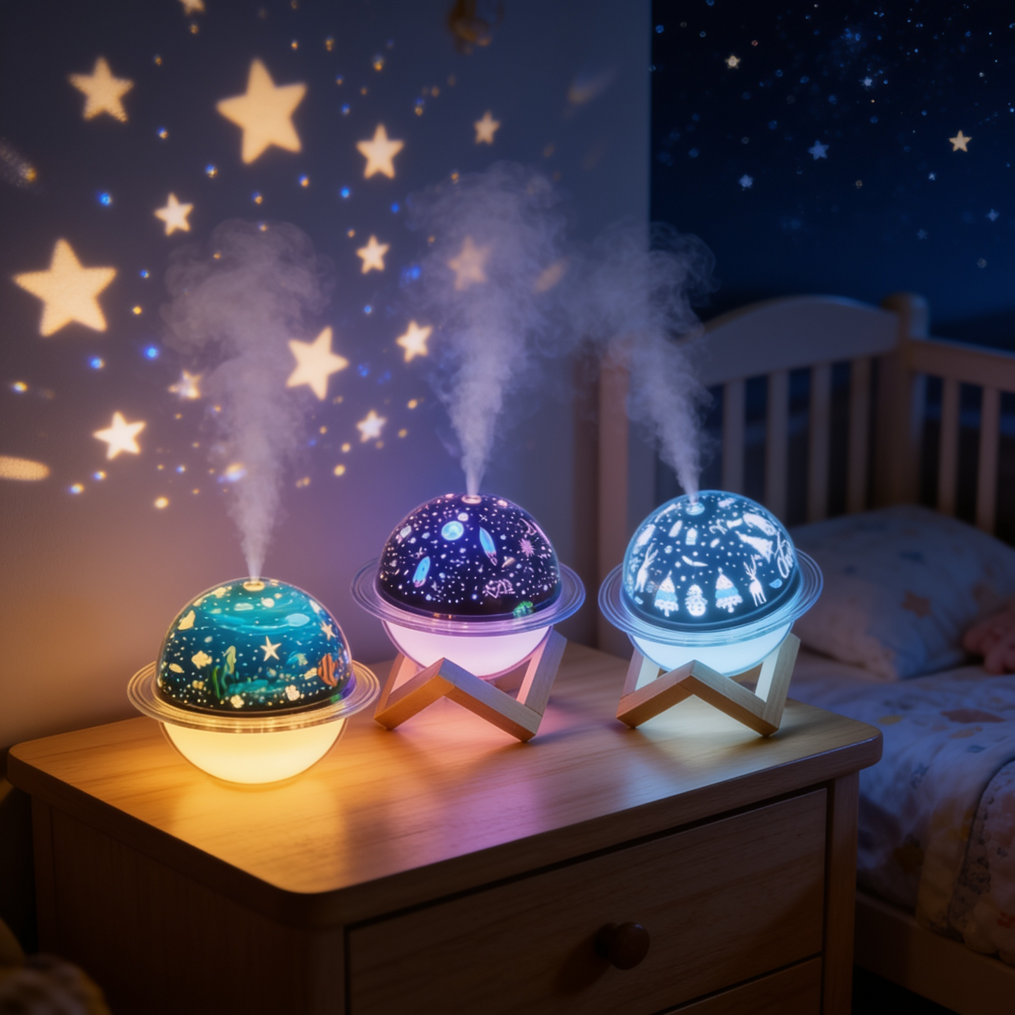 Veilleuse Projecteur Étoiles - Lumière Apaisante Bébé | Les Petiots™