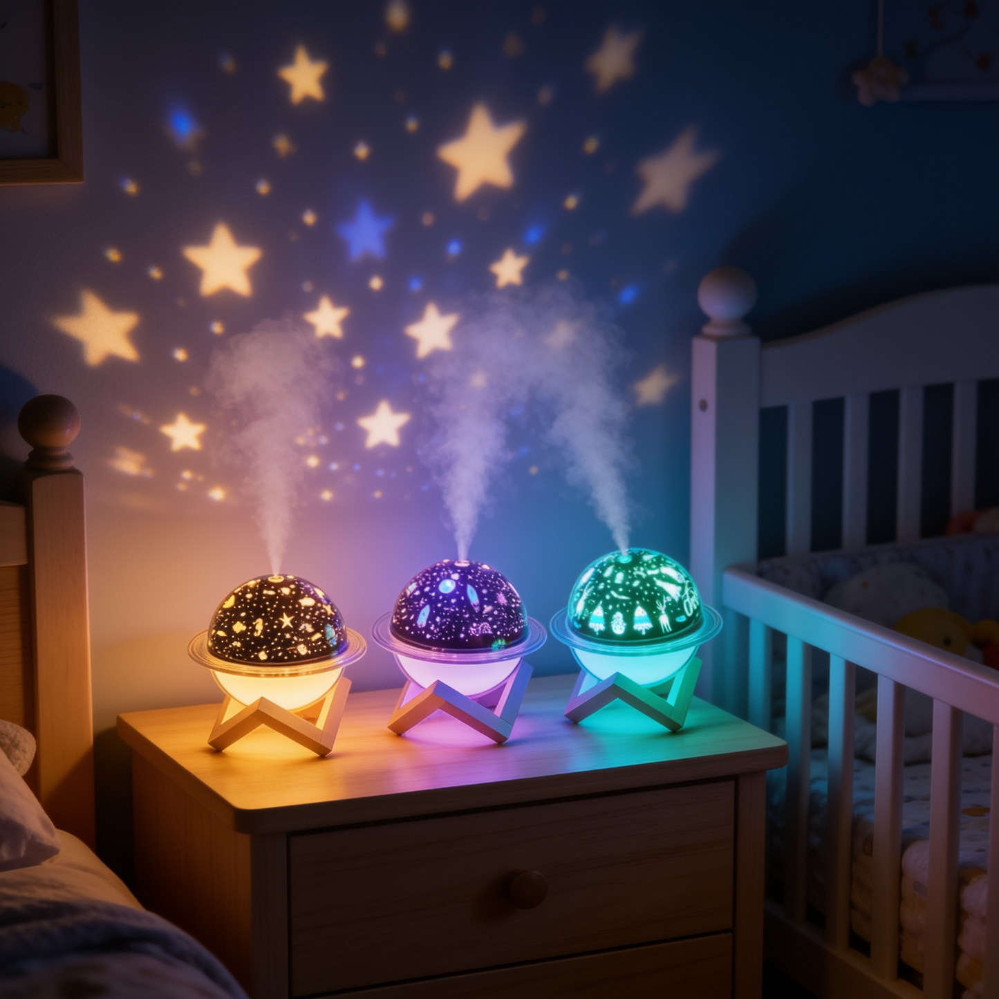 Veilleuse Projecteur Étoiles - Lumière Apaisante Bébé | Les Petiots™