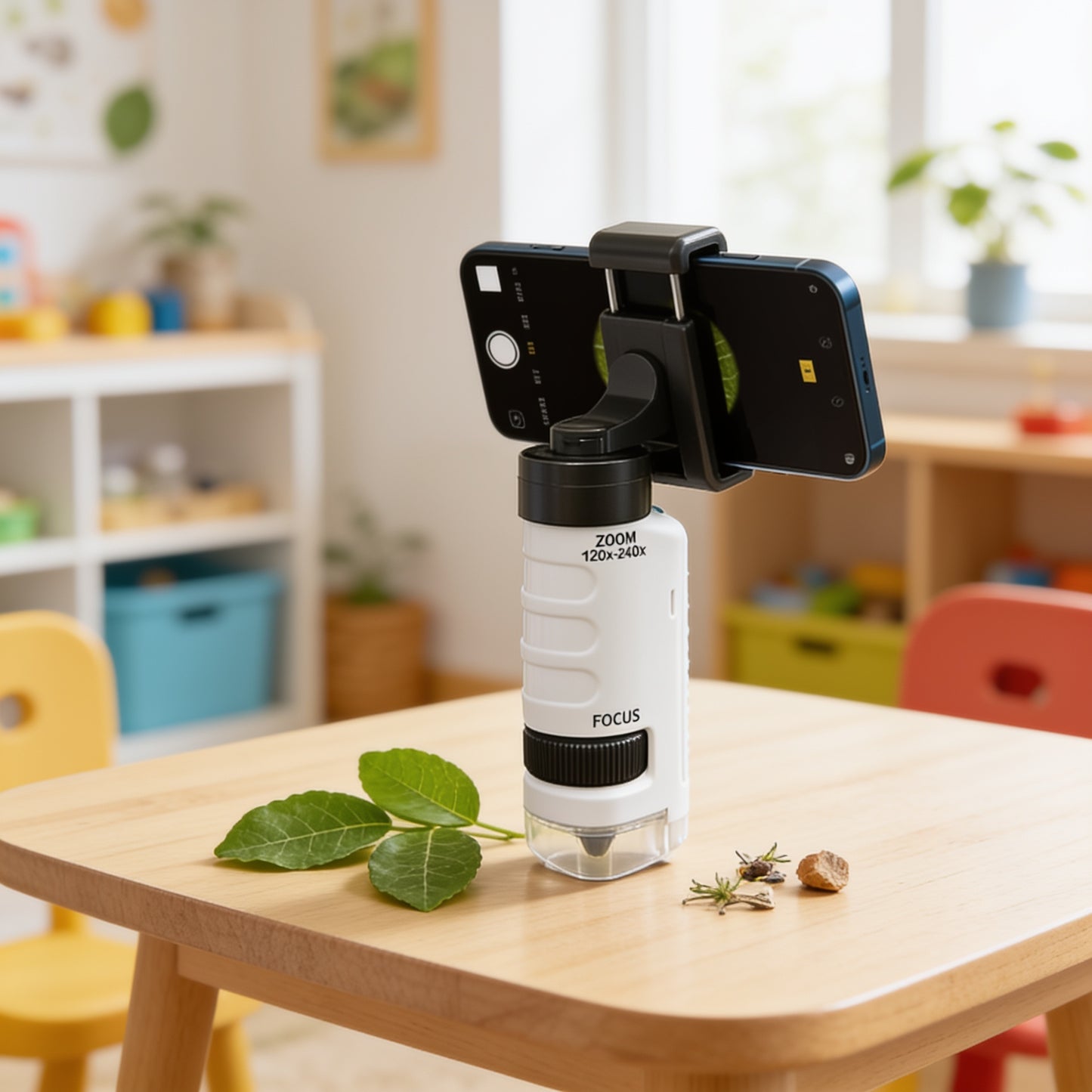Microscope Enfant 60-180x — Kit Scientifique Découverte Nature 6-12 ans | Les Petiots™