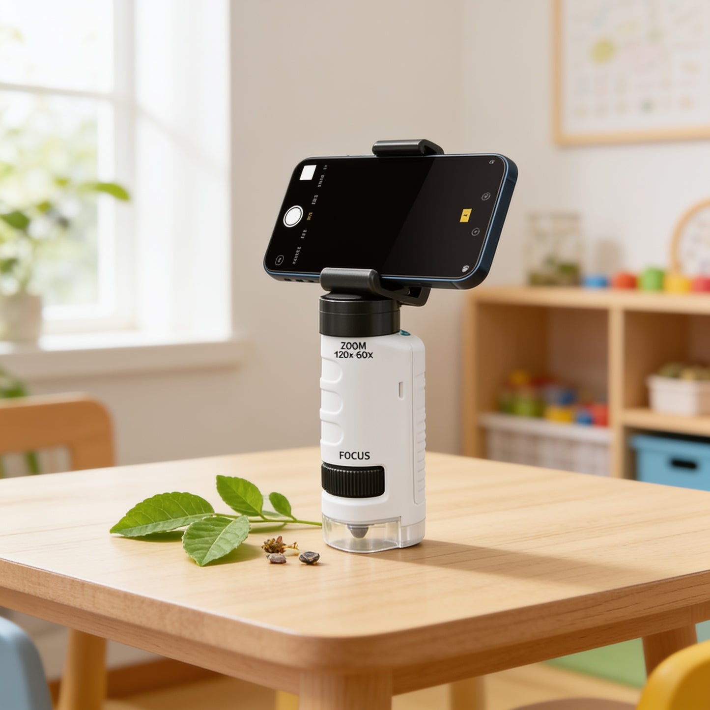 Microscope Enfant 60-180x — Kit Scientifique Découverte Nature 6-12 ans | Les Petiots™
