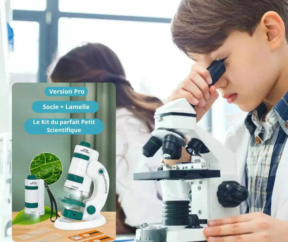 Microscope Enfant 60 - 180x - Kit Scientifique Éducatif Découverte Nature | Les Petiots™ - Les Petiots