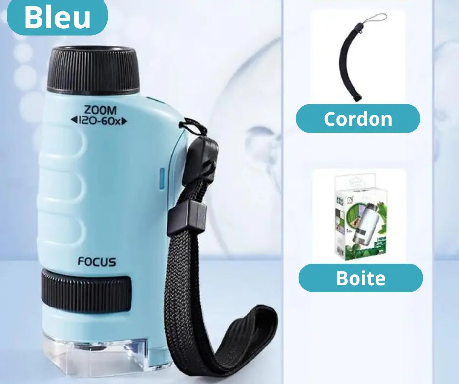 Microscope Enfant 60 - 180x - Kit Scientifique Éducatif Découverte Nature | Les Petiots™ - Les Petiots