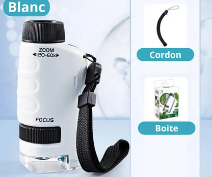 Microscope Enfant 60 - 180x - Kit Scientifique Éducatif Découverte Nature | Les Petiots™ - Les Petiots