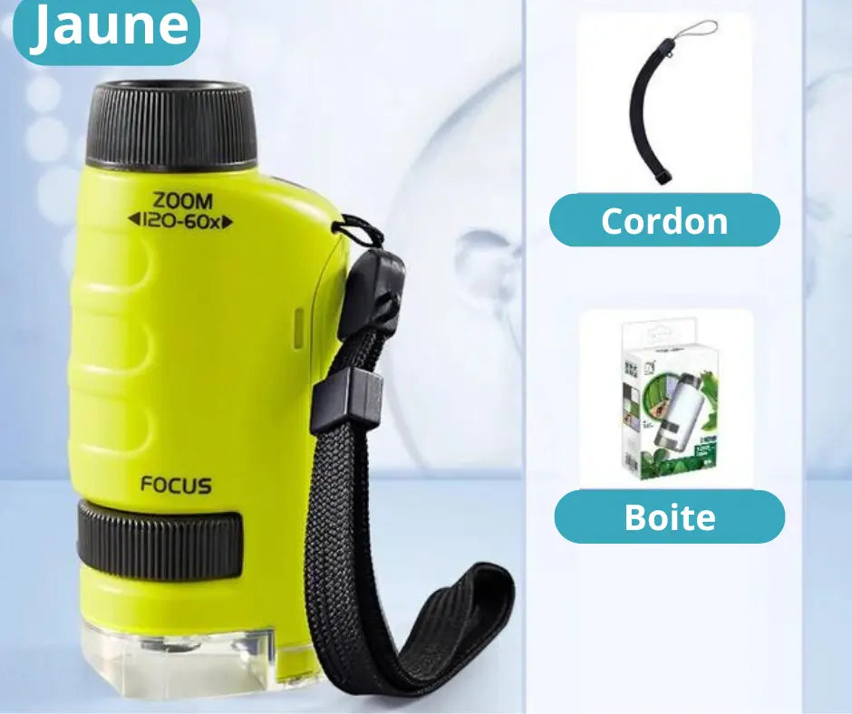 Microscope Enfant 60 - 180x - Kit Scientifique Éducatif Découverte Nature | Les Petiots™ - Les Petiots