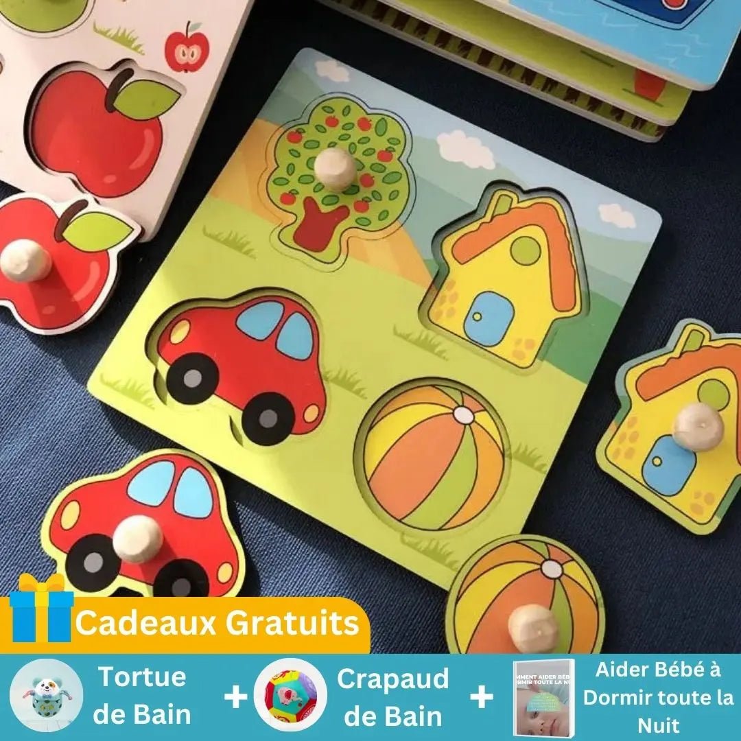 Puzzle Bébé Montessori - Jouet Éducatif Éveil - Les Petiots