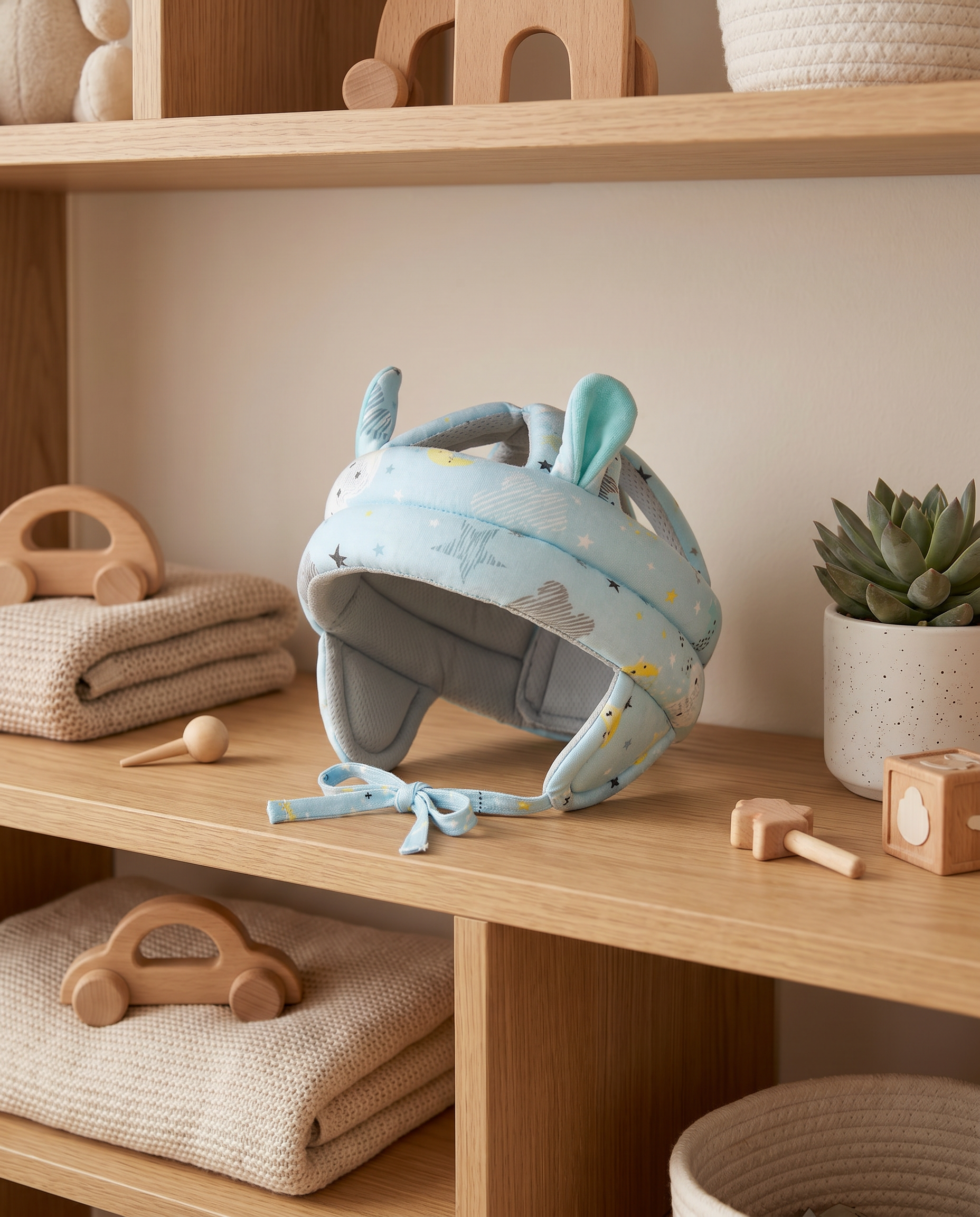 Casque protection étagère