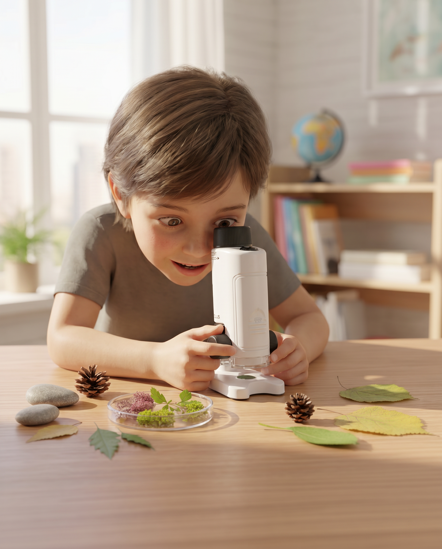 Microscope enfant observe