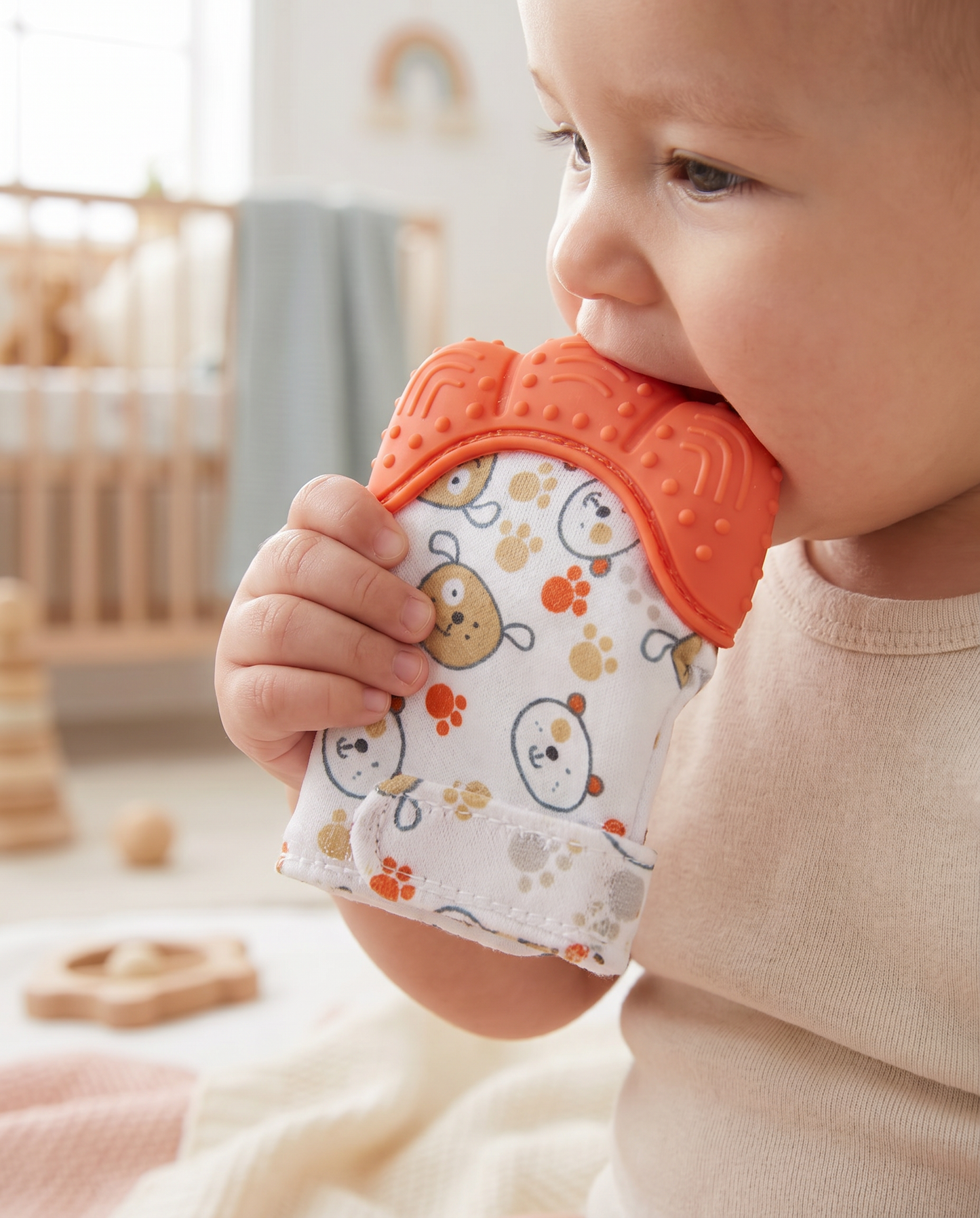 Gants dentition bébé mâchouille