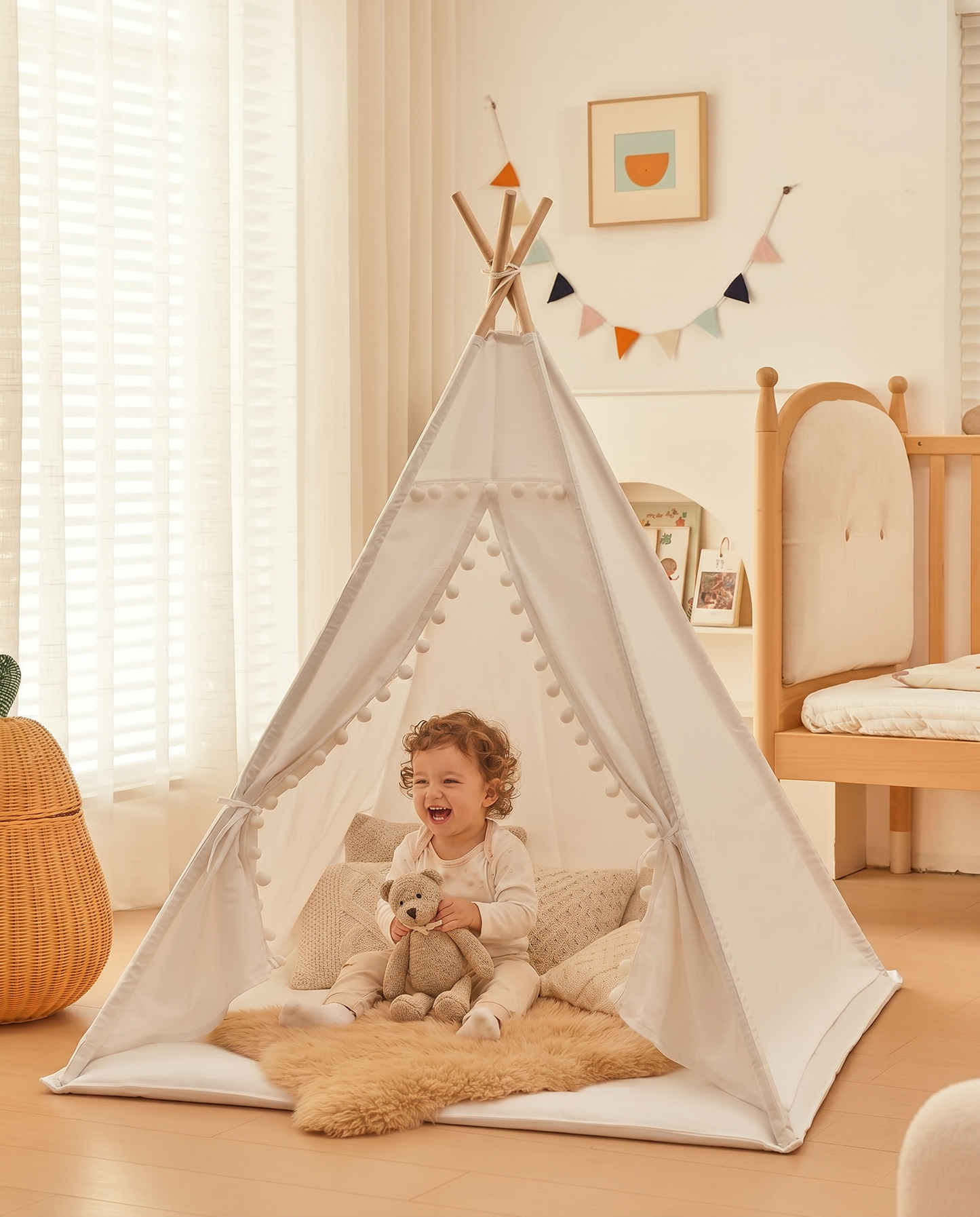 Tipi enfant joue