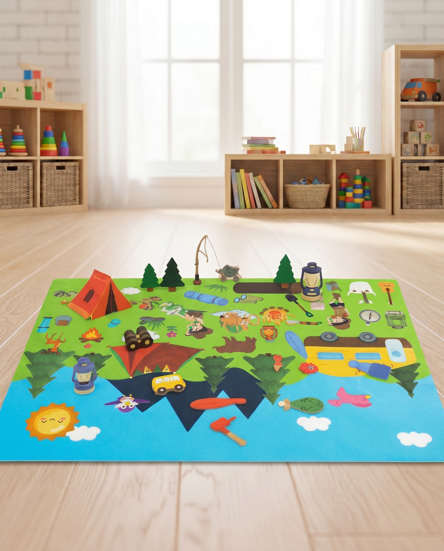 Jeu camping salle de jeu