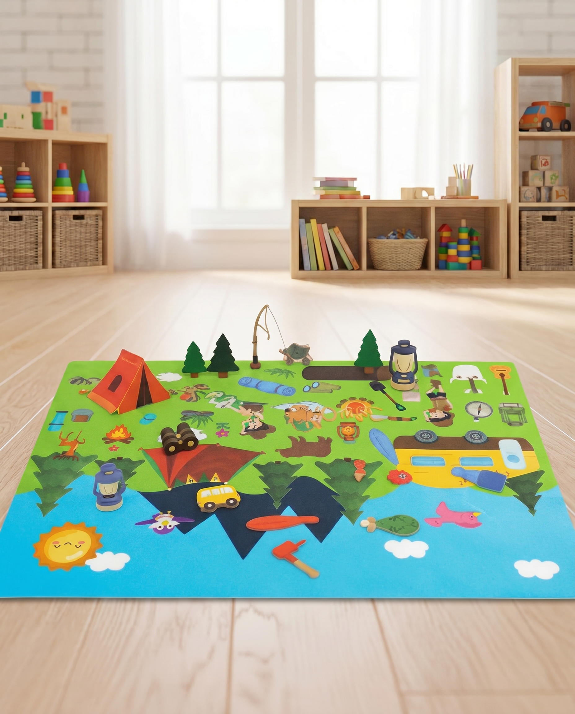 Jeu camping salle de jeu
