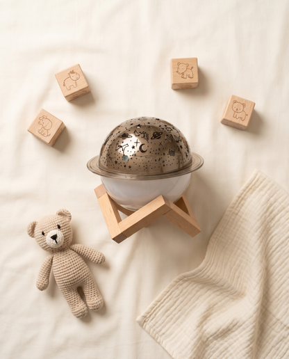 Veilleuse projecteur flat-lay