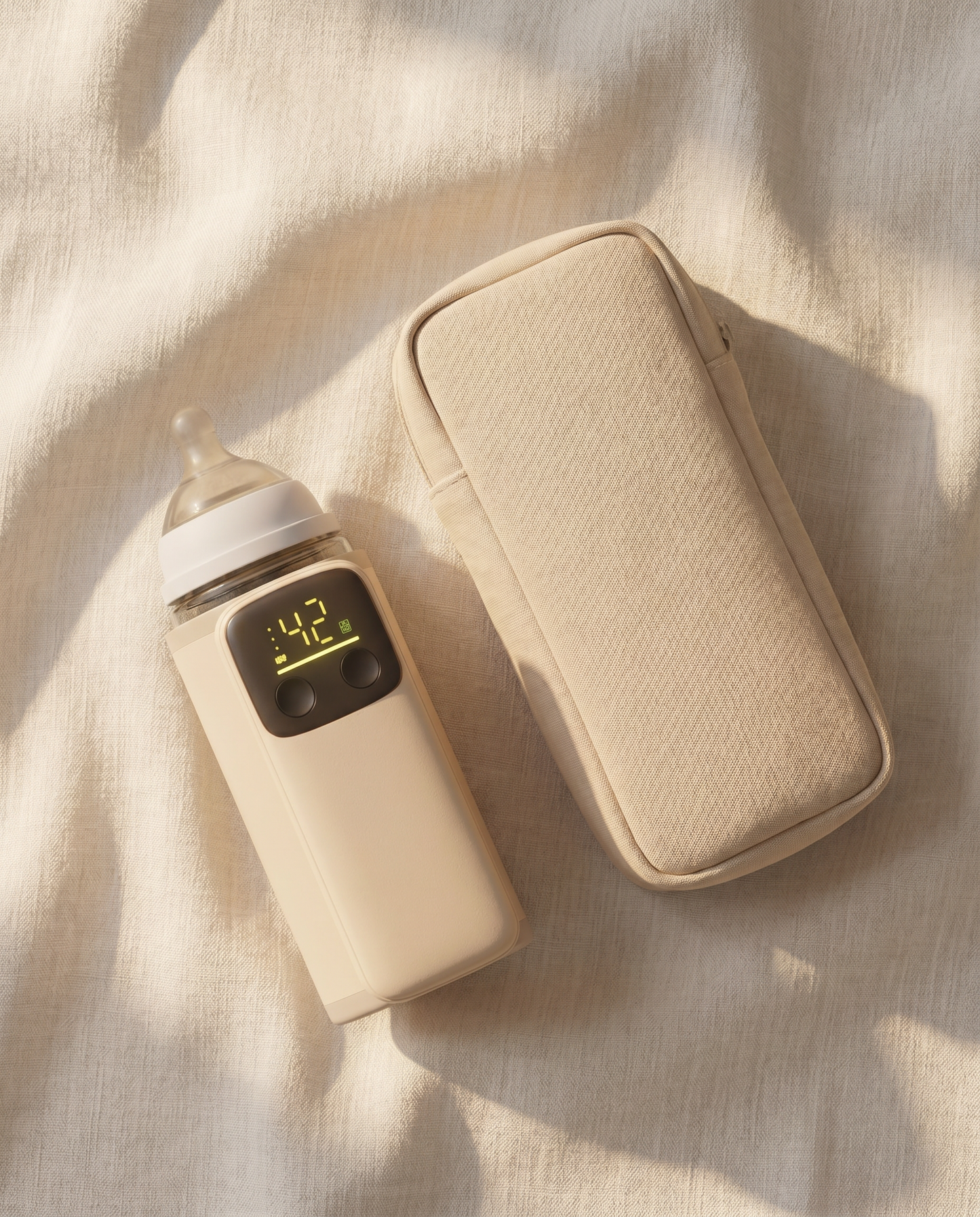 Chauffe-biberon flat-lay voyage