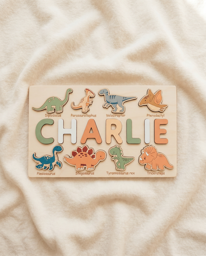 Puzzle prénom flat-lay