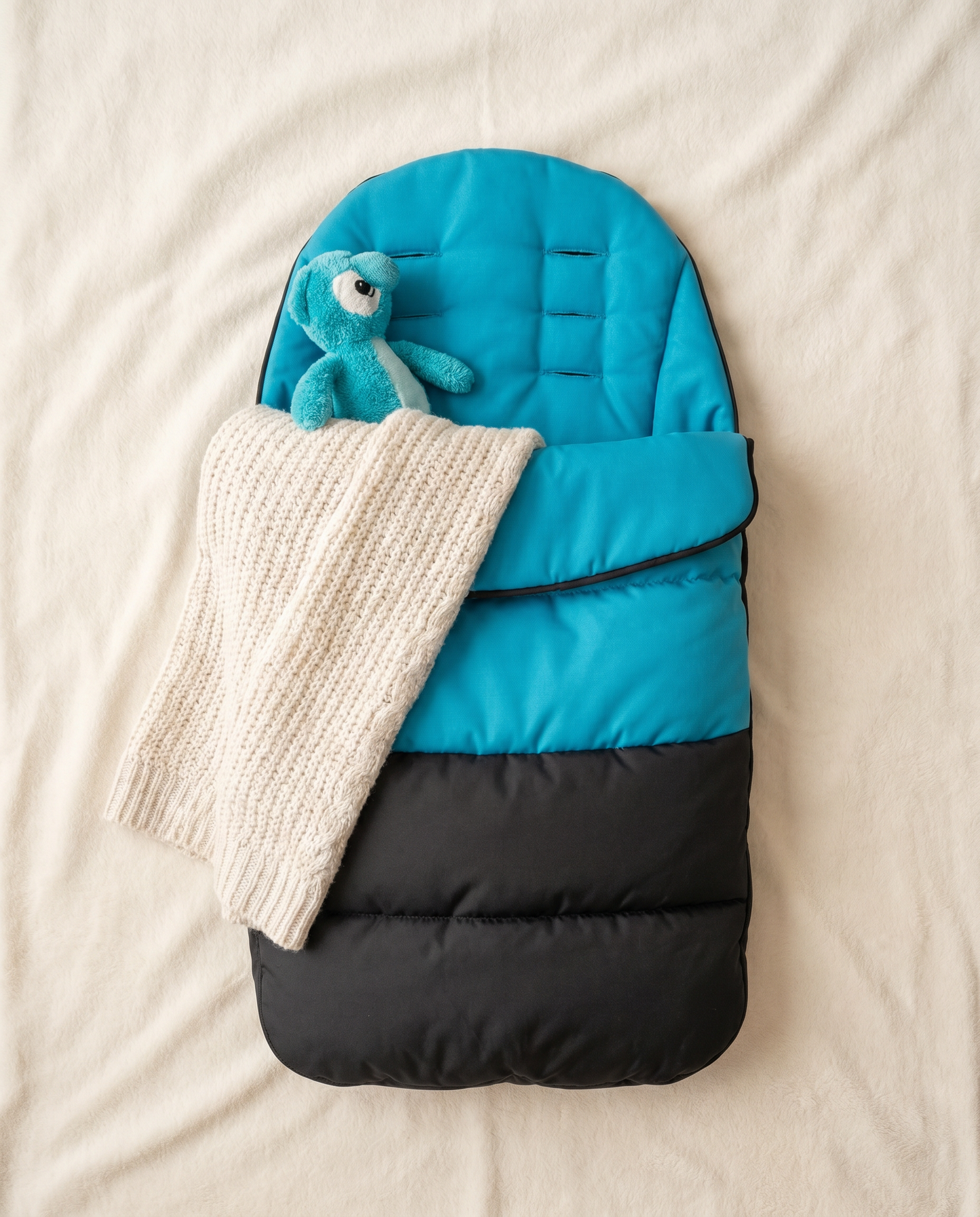Sac de couchage flat-lay