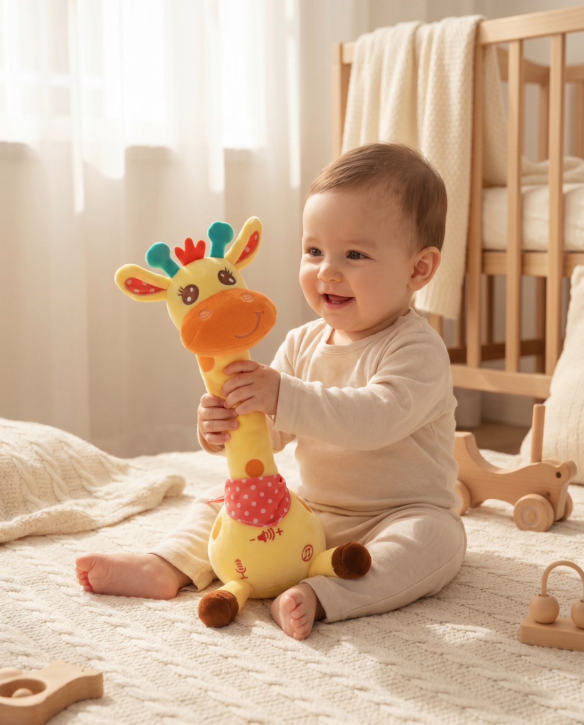 Peluche girafe bébé