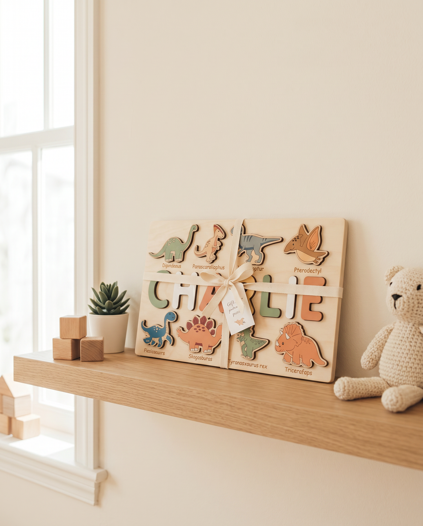 Puzzle prénom étagère cadeau