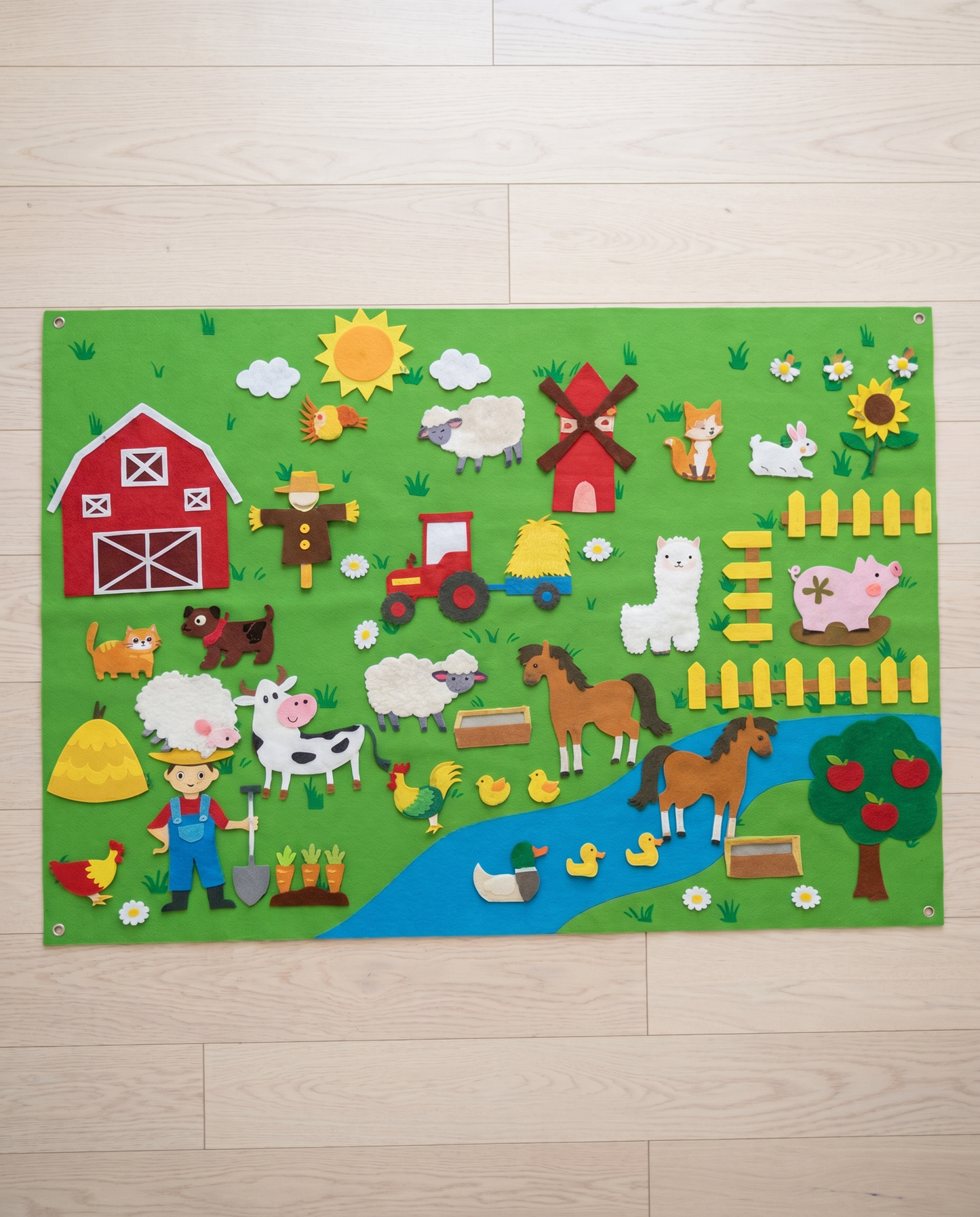 Jeu la ferme vue dessus